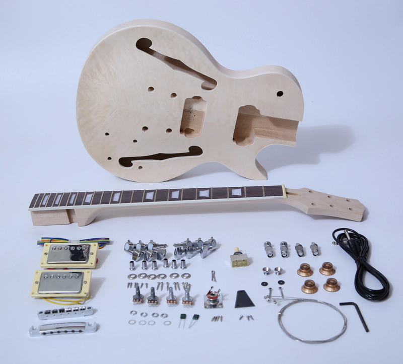 DIY Electric Guitar Kit-Singlecut Semi Hollow Build Your Own Guitar Kit SNGK014