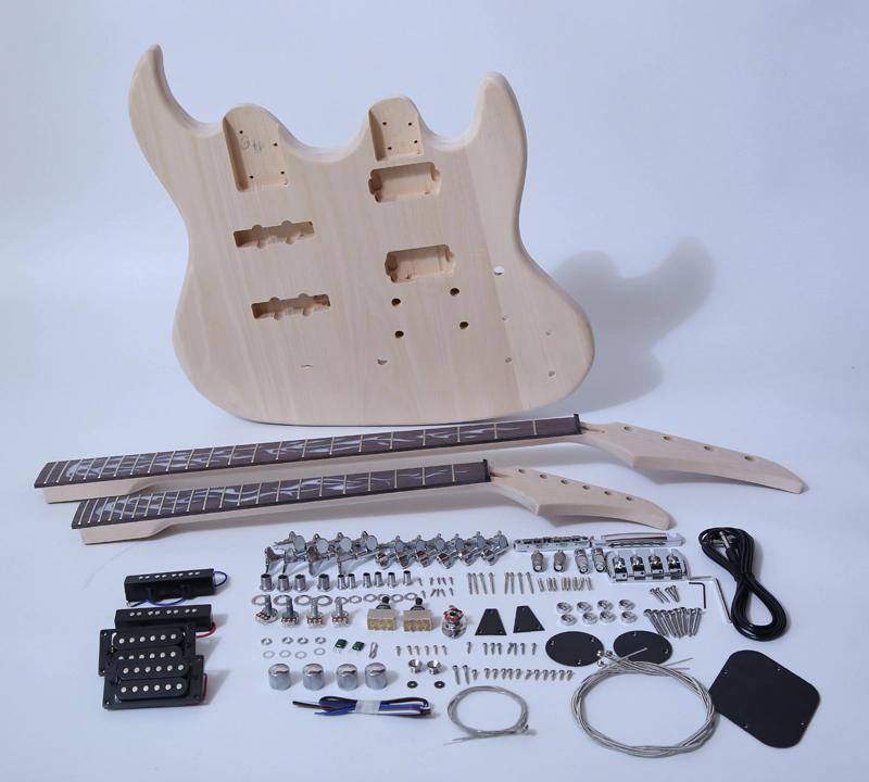 DIY Electric Guitar Kits-Double Neck Guitar and Bass SNGK044