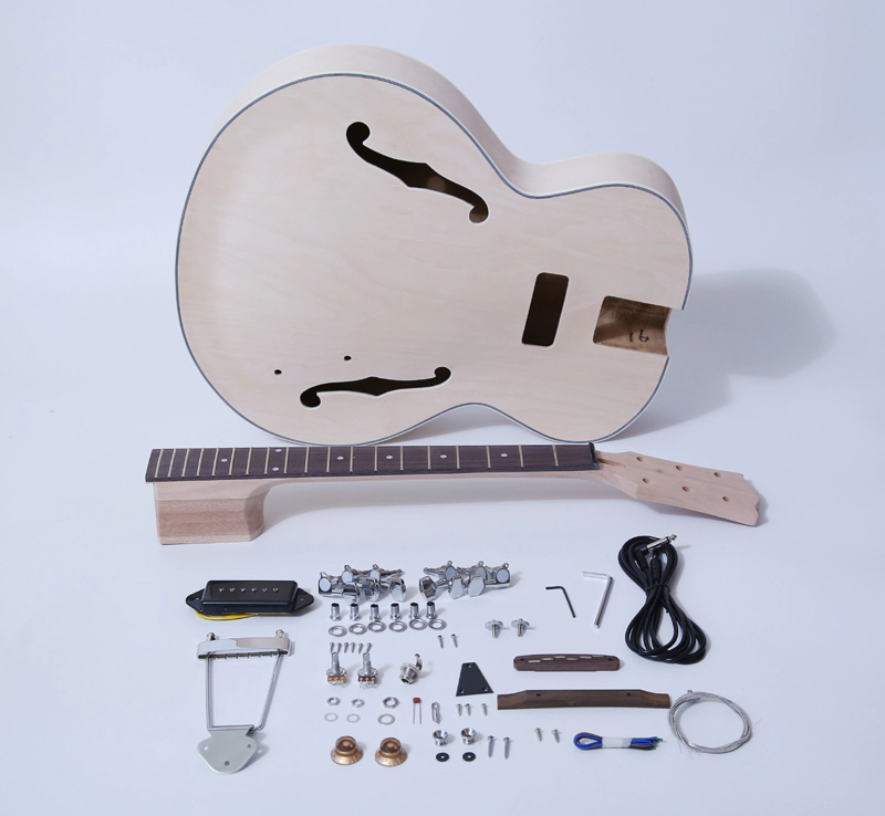 Electric Guitar Kits-Hollow Body Build Your Own Guitar Kit - ES SNGK125