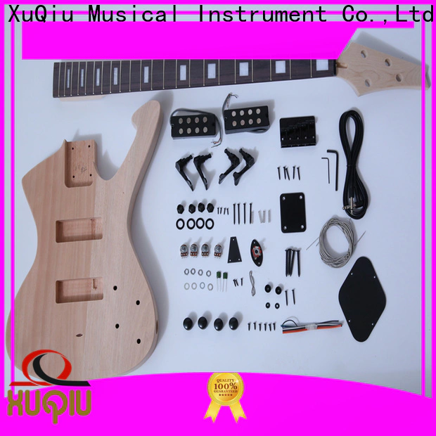 XuQiu hollow left handed bass guitar kit factory for student
